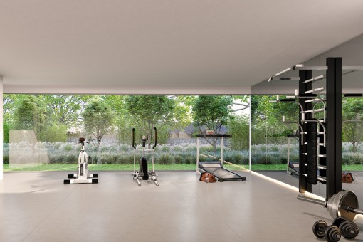 Home gym in an idyllic environment